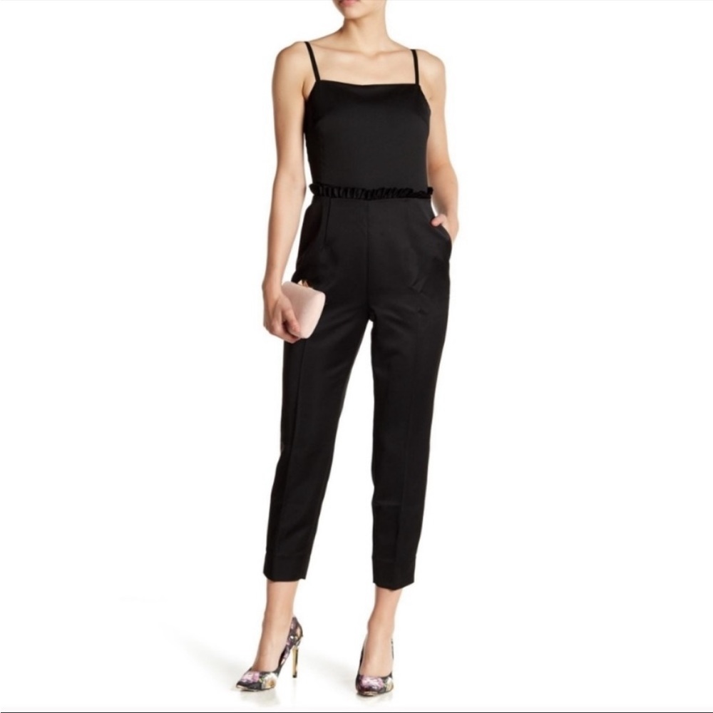 Ted Baker Black Liayla silky Jumpsuit size 1 US 4 Small